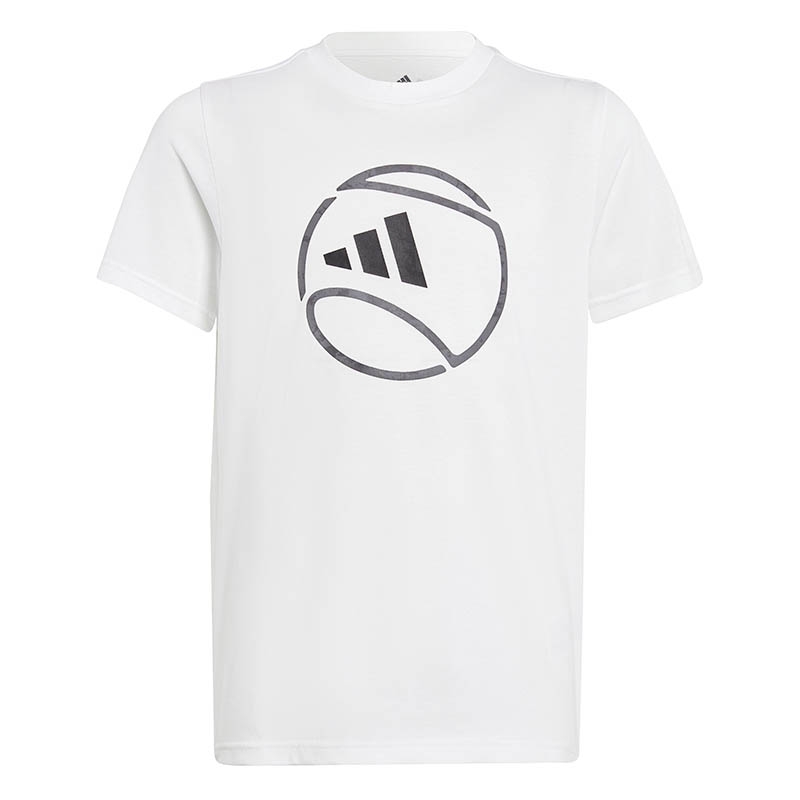 Adidas Graphic Boys' Tennis Tee White