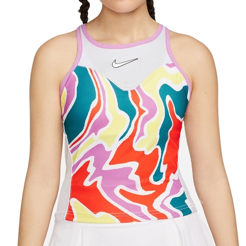 Nike Dri-FIT Slam Women's Tennis Tank - Stadium Green/White