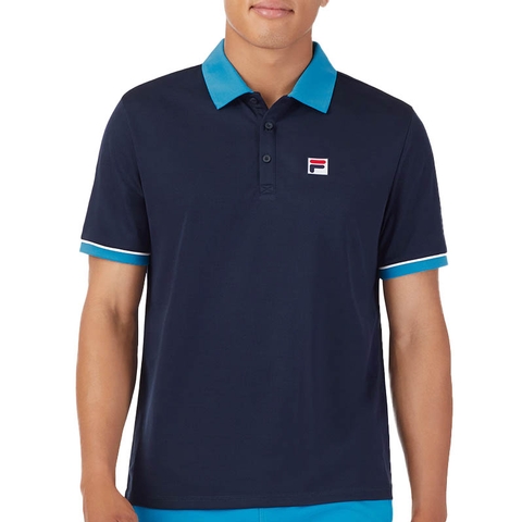 Fila polo mens blue sales