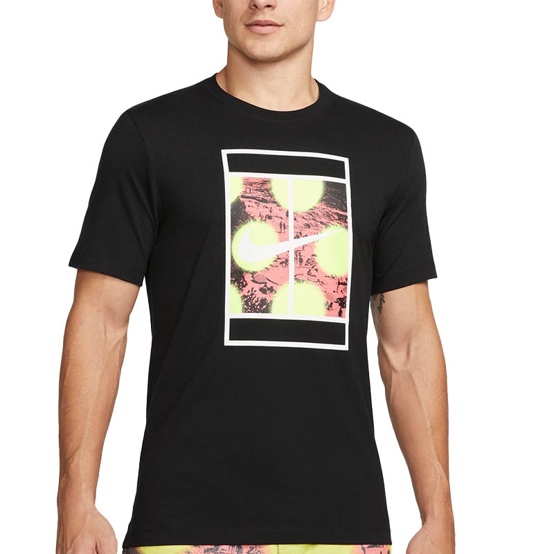 Nike Court Heritage Men s Tennis Tee Black