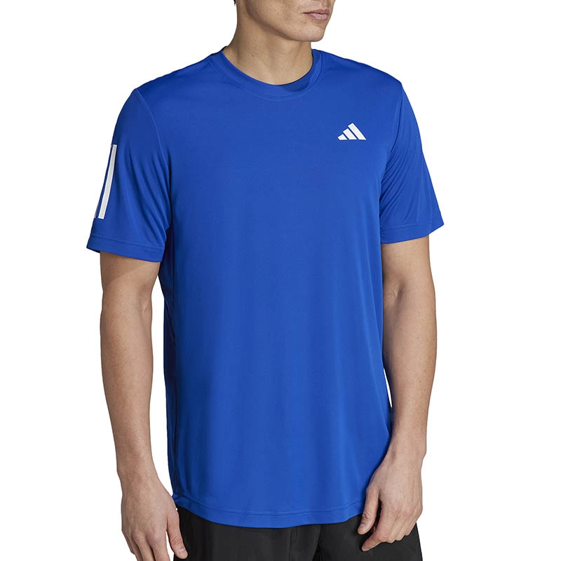 adidas Club 3 Stripe Men's Tennis Tee Royal