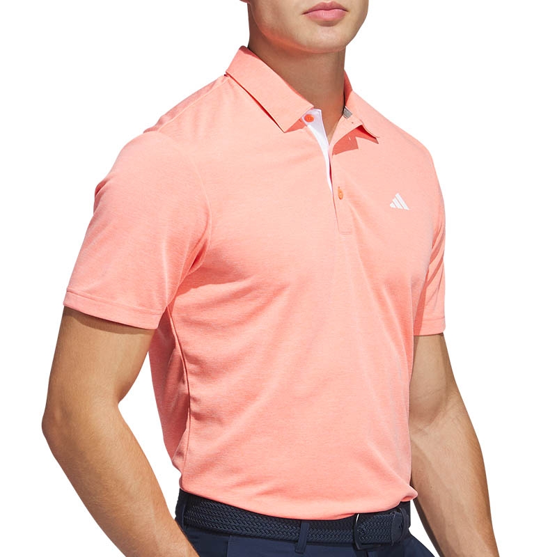 Adidas Drive Heather Men's Tennis Polo Coral