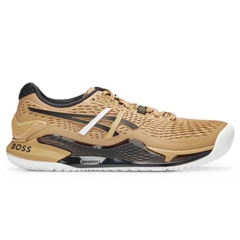 Asics Hugo Boss Gel Resolution 9 Men's Tennis Shoe Camel/black