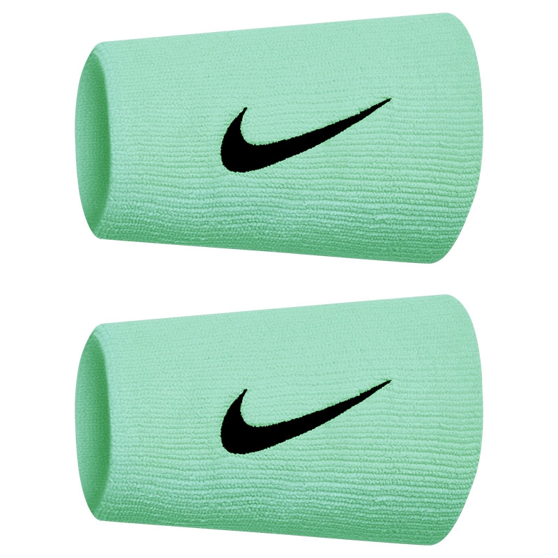 Nike Premier Tennis Doublewide Wristband Greenglow/black