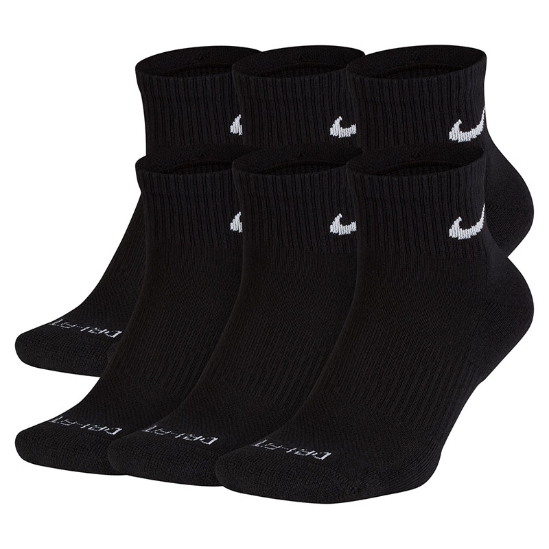 Nike 6 Pack Everyday Cushioned Ankle Socks Black