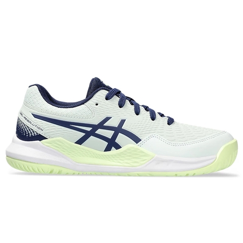 Asics Gel Resolution 9 GS Junior Tennis Shoe (Blue/Green) 