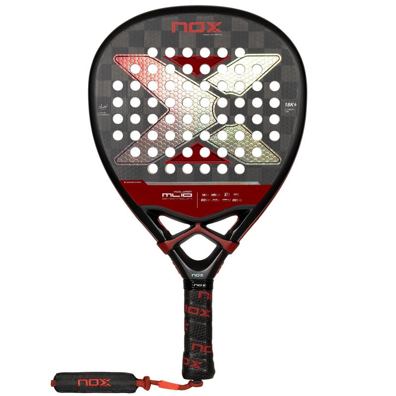 Nox ML10 Luxury SHOTGUN 18K 2024 by Miguel Lamperti Padel Racquet Black red
