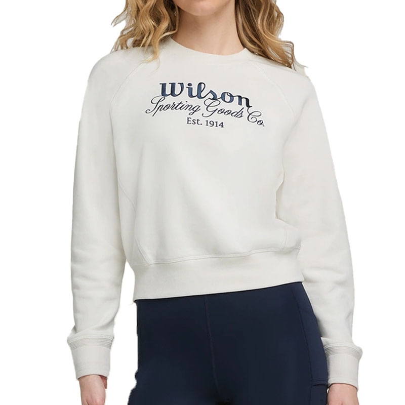 Wilson スウェット Wilson Sideline Long Sleeve Women's Tennis Crew Sandrift