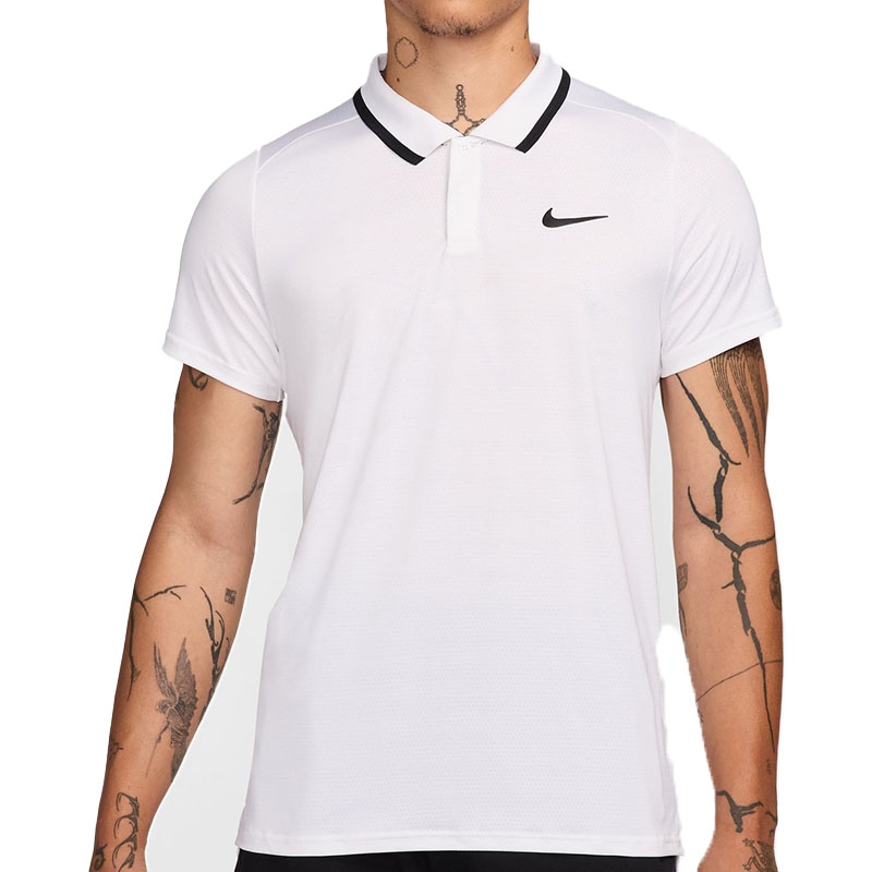 Nike Court Advantage Men's Tennis Polo White/black