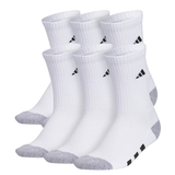  Adidas Striped 6 Pack Crew Junior's Tennis Socks