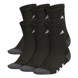  Adidas Striped 6 Pack Crew Junior's Tennis Socks