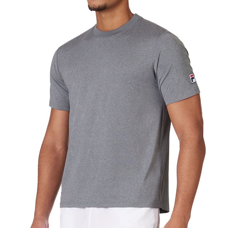 【FILA】Pro Player Tennis Seamless Short Sleeve T-shirt Fila Short Sleeve Men's Tennis Tee Grey