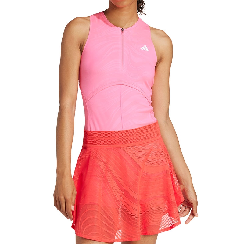Adidas Women's Tennis Onesie And Skirt Lucidpink/red