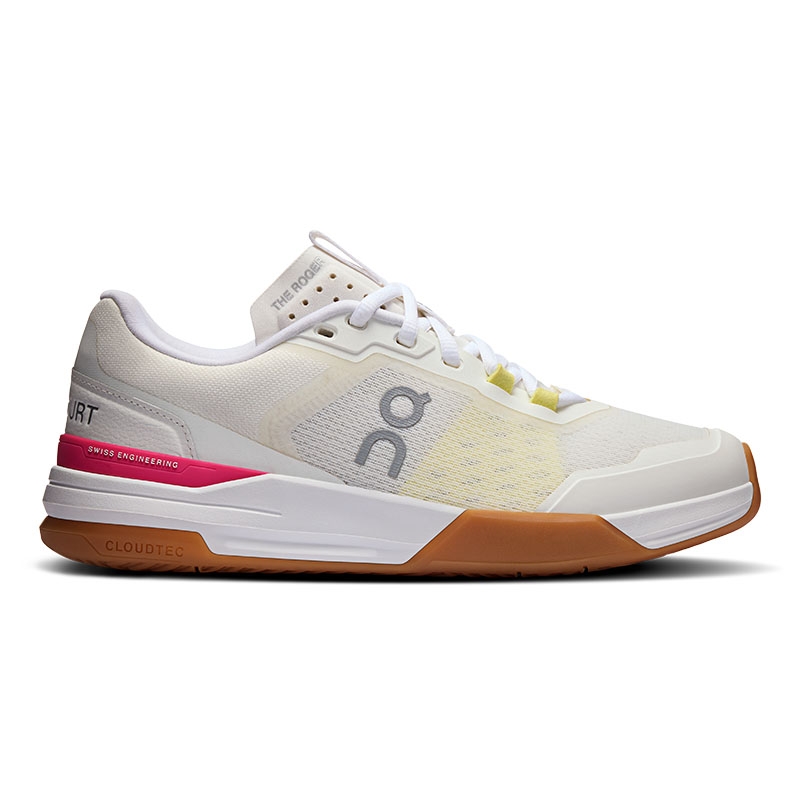 On THE ROGER Advantage Pro Women's Tennis Shoe Ivory/pink