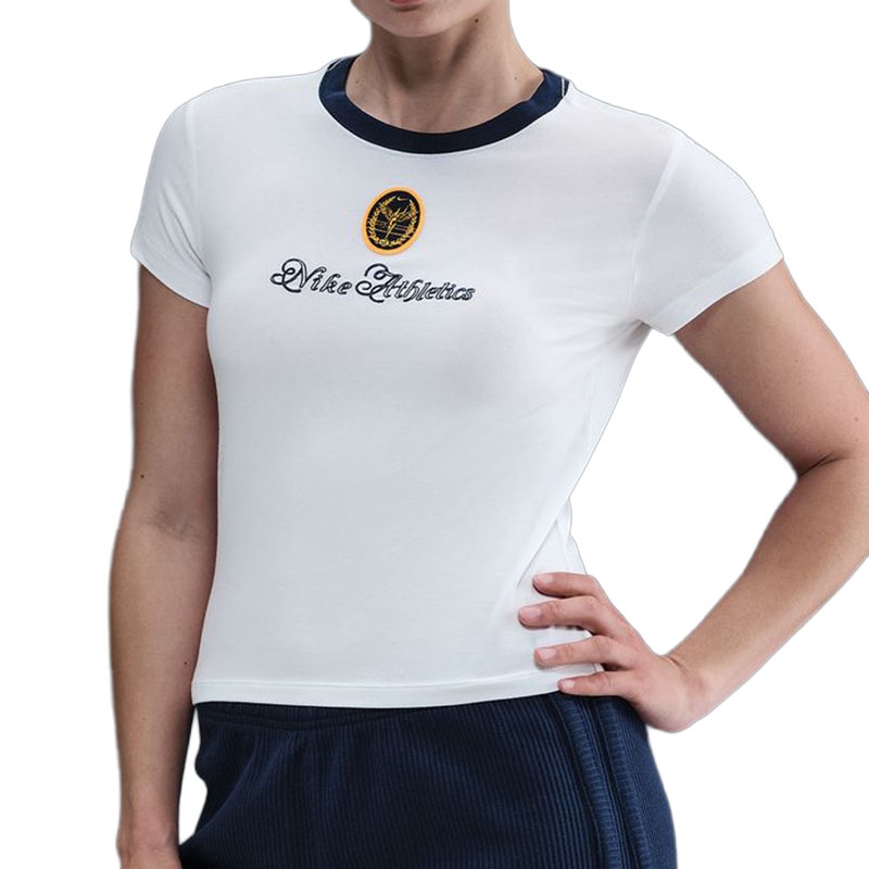 Nike Court Club Crop Women's Tennis Top White/midnightnavy