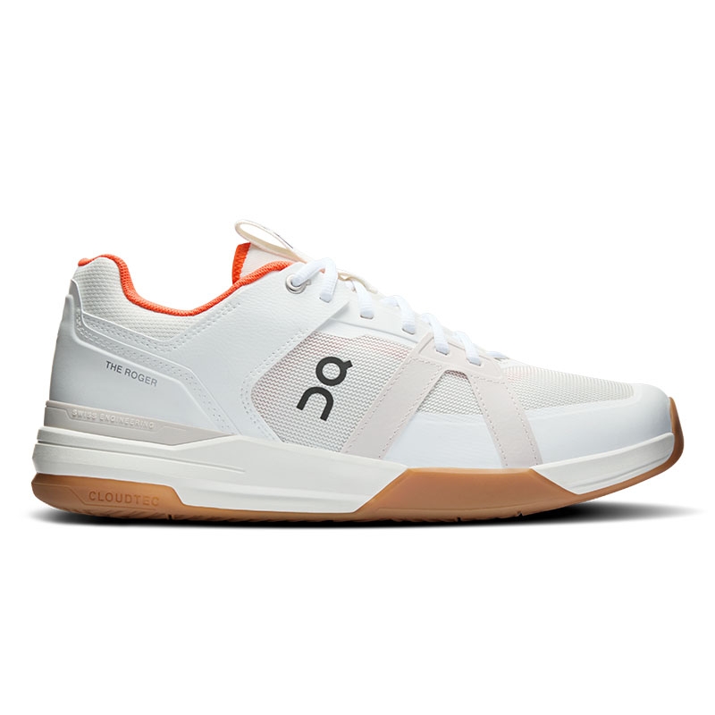 フェデラー監修On THE ROGER CLUB HOUTH PRO 27.5 On THE ROGER Clubhouse Pro Men's Tennis Shoe Ivory/flame