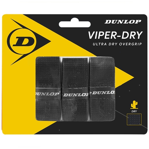 Dunlop Viper-Dry Overgrip 3 Pack Black