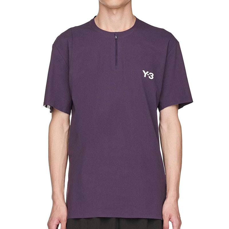 adidas Y-3 Zip Men's Tennis Tee Auroraplum