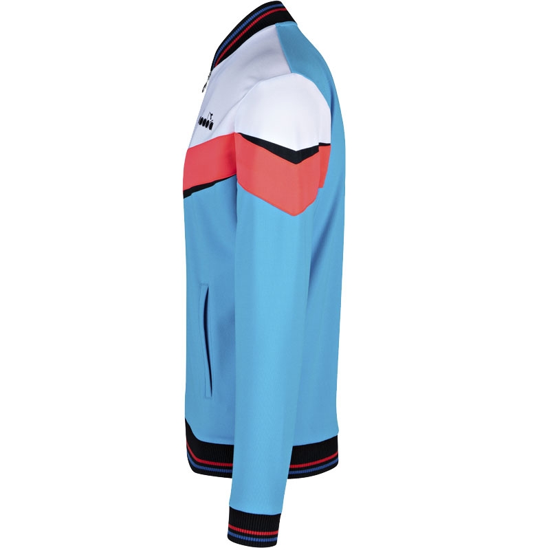Diadora Men s Tennis Jacket White blue lava