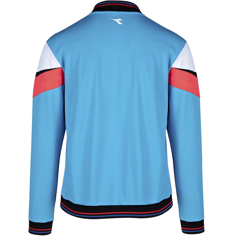 Diadora Men s Tennis Jacket White blue lava