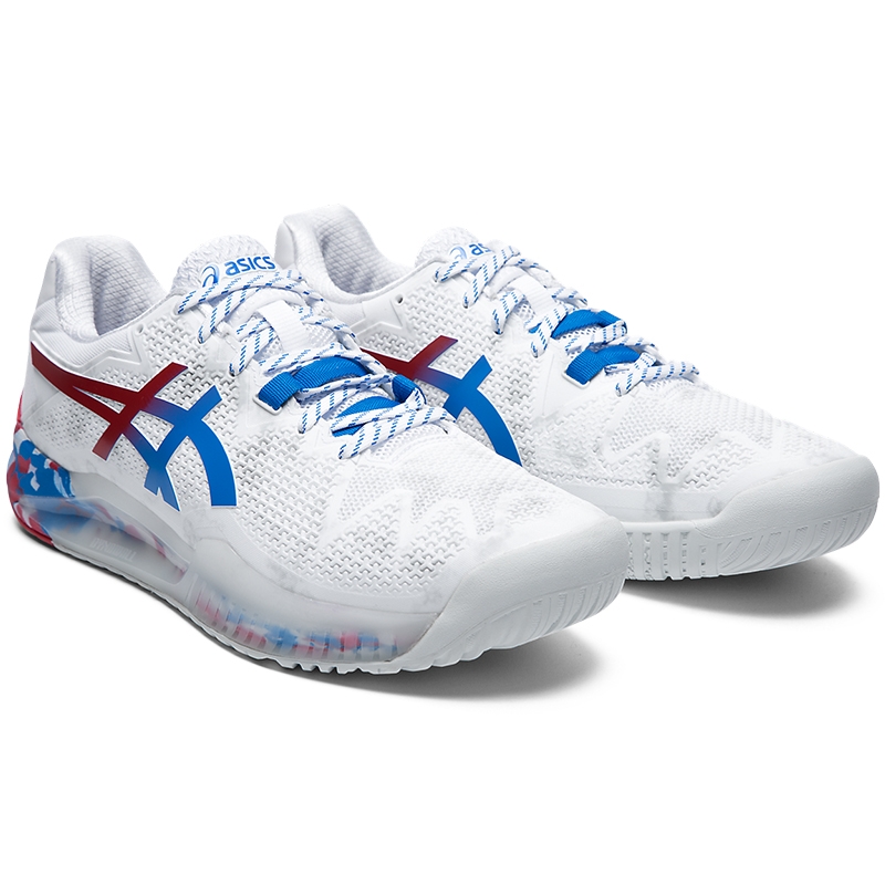 Asics Gel Resolution 8 Retro Tokyo Men's Tennis Shoe White/blue