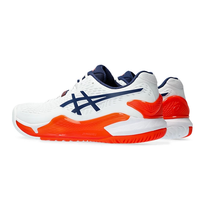 Asics Gel Resolution 9 Men's Tennis Shoe White/orange