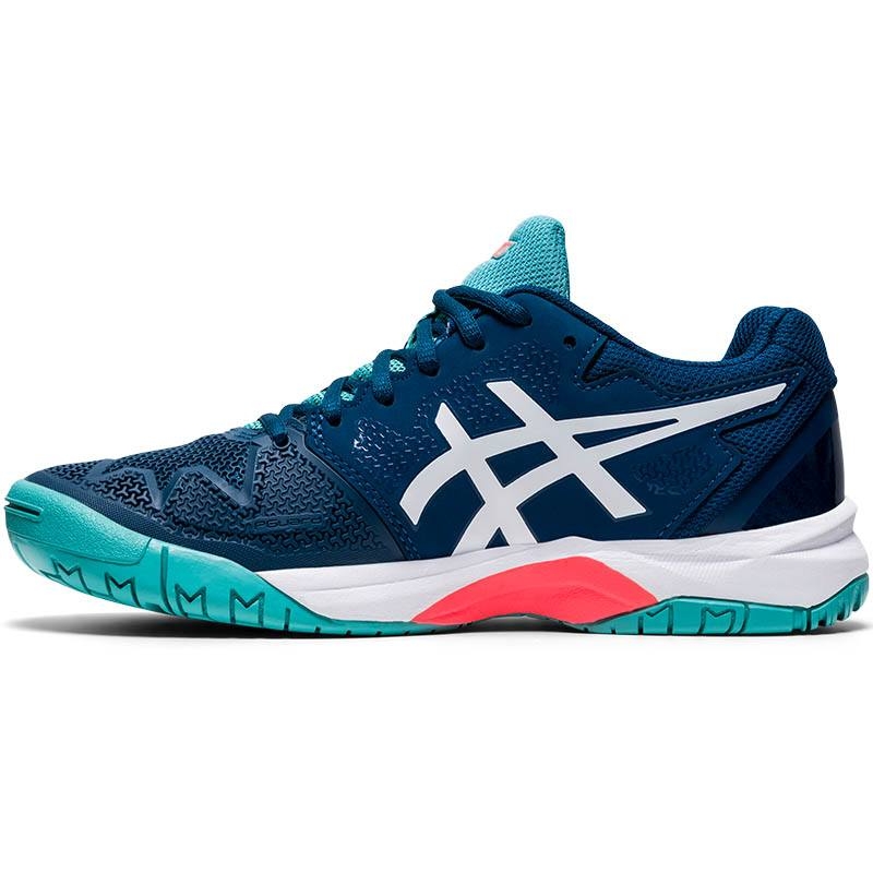 Asics Gel Resolution 8 GS Junior Tennis Shoe Blue/white