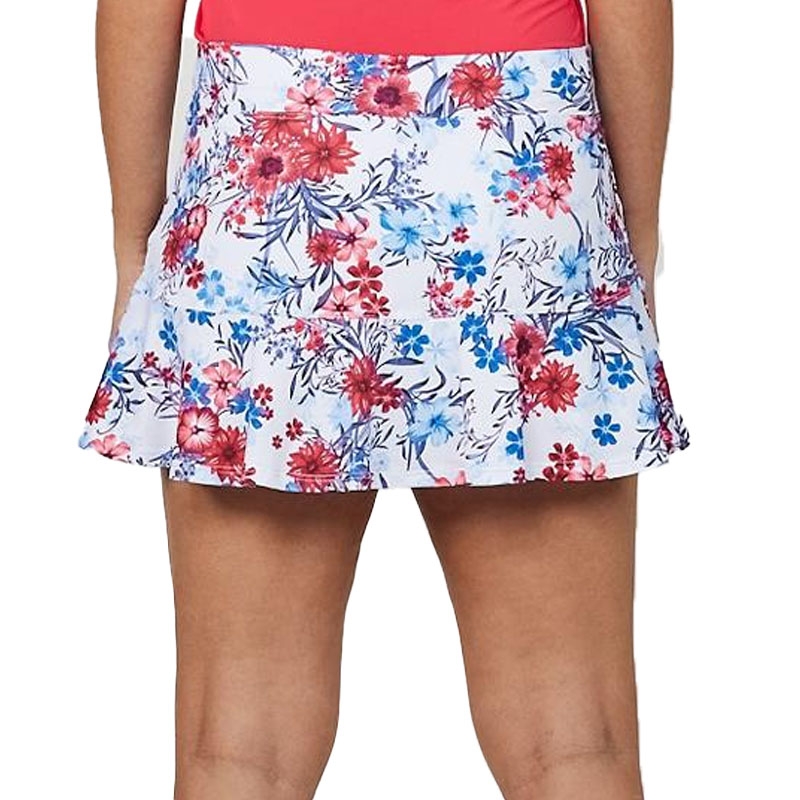Sofibella Wild Flowers 13 Women's Tennis Skirt White