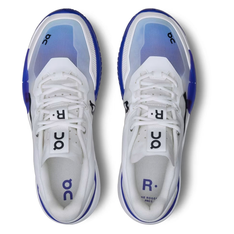 On THE ROGER Pro 2 Men's Tennis Shoe White/indigo