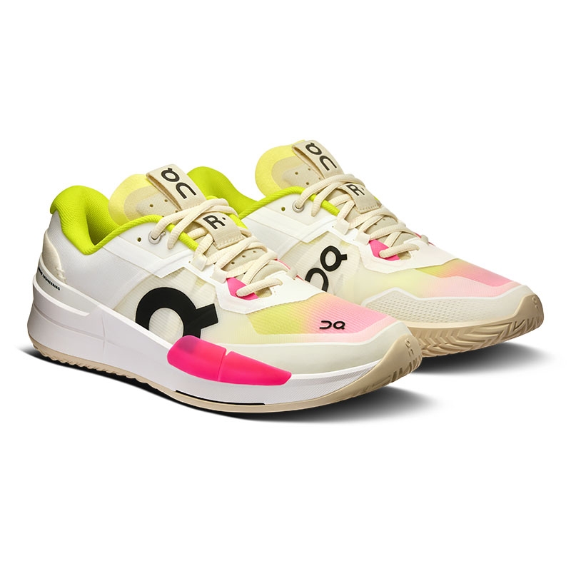 On THE ROGER Pro 2 Men's Tennis Shoe White/lime