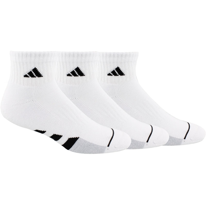 Adidas Cushioned 3Pack Quarter Men's Tennis Socks White/black