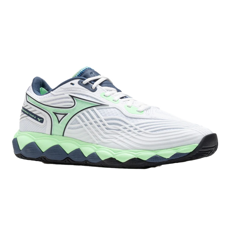 アンノーンミュウ Mizuno Wave Enforce Tour 2 Ac Men's Tennis Shoe White/neomint
