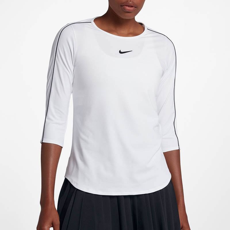 Nike Court 3/4 Women's Tennis Top White