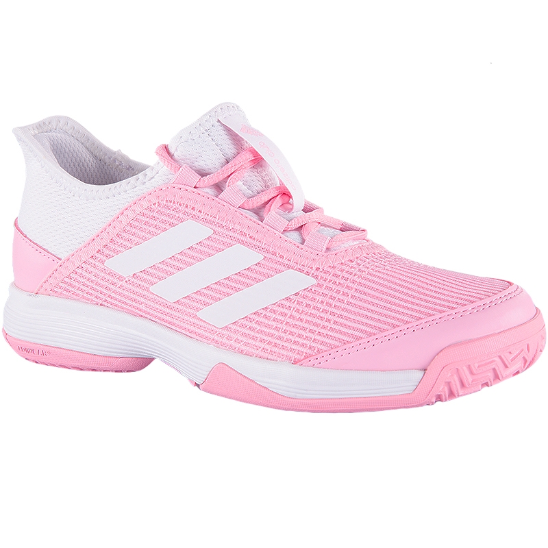 Adidas Adizero Club K Junior Tennis Shoe Pink/white