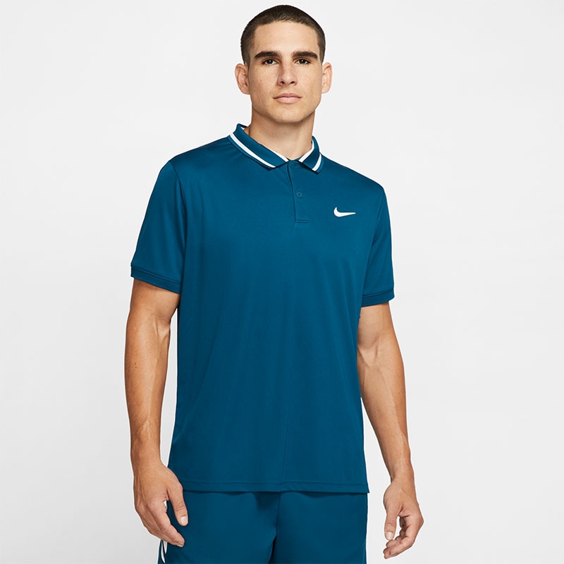 Nike Court Dry Pique Men's Tennis Polo Valerianblue/white