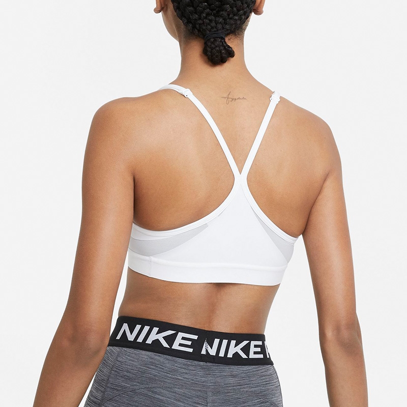 Nike Indy Dri-fit Cross-Back Compression Low-Impact Sports Bra - White M - # Bra #Compression #CrossBack #Drifit…