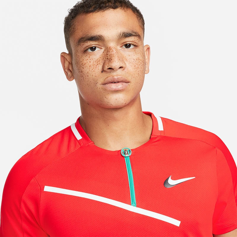 Nike Court Dry Slam Men's Tennis Polo Habanerored/white