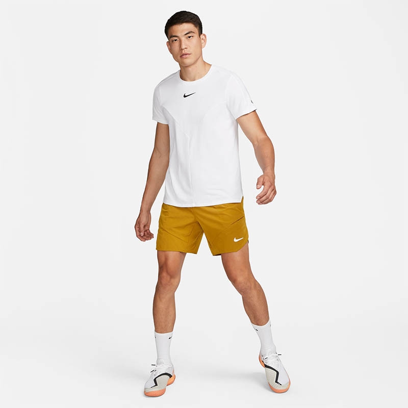 Nike Court Advantage 7' Men's Tennis Short Bronzine/lime