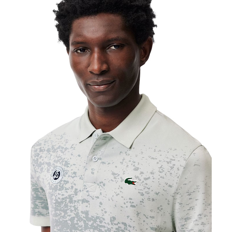 hirotasLACOSTE 「ROLAND GARROS」 Lacoste x Roland-Garros Men's Performance Polo - White