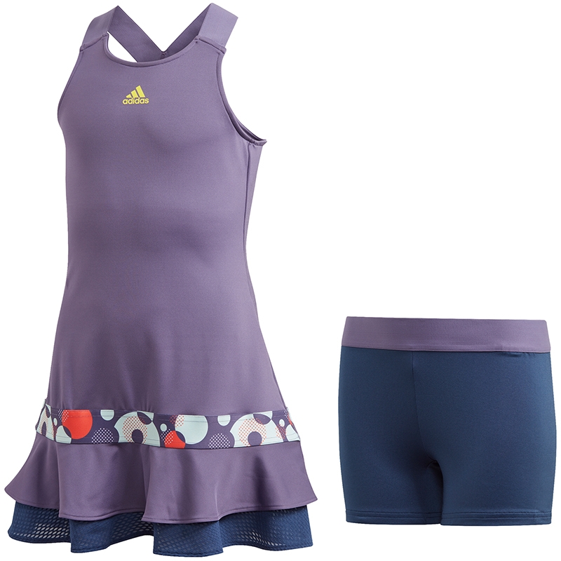 Adidas Frill Girls' Tennis Dress Purple