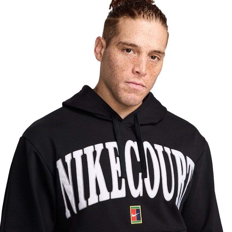 ★ドイツ発*NIKE*新作*Heritage COURTロゴフーディ/BROWN★ Nike Court Heritage Fleece Men's Tennis Hoodie Black/white
