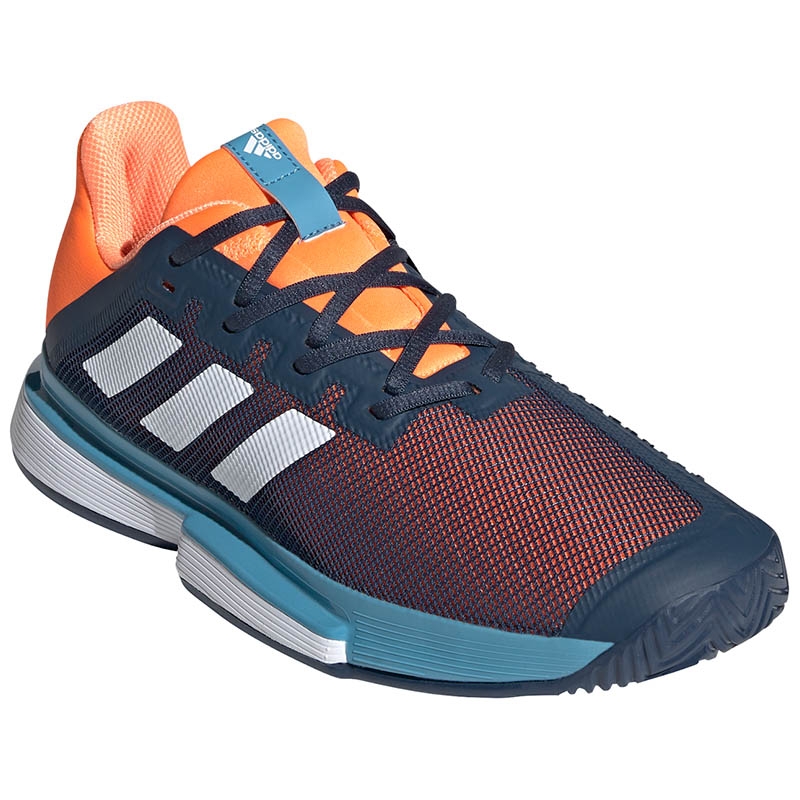 Adidas SoleMatch Bounce Men's Tennis Shoe Navy/orange