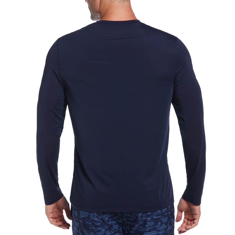 Grand Slam Long Sleeve Performance Men's Tennis Crew Peacoat