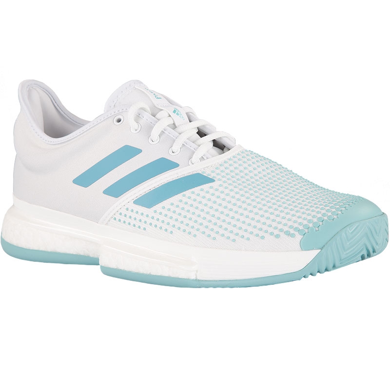 Adidas SoleCourt Boost Parley Women's Tennis Shoe White/blue