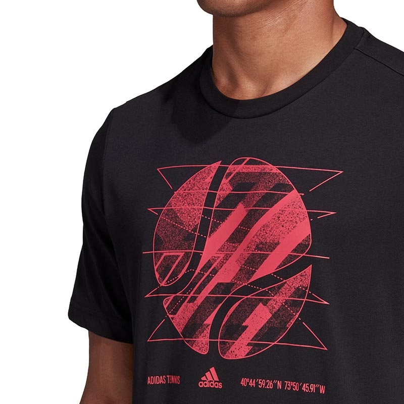 Adidas Us Open Men's Tennis Tee Black