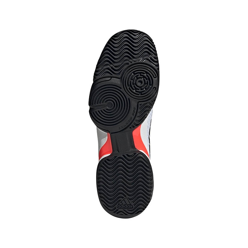 fecha límite negro Robusto Adidas Barricade Junior Tennis Shoe White/black/red