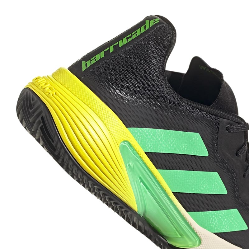 Adidas Barricade Clay Men's Shoe Black/green/yellow