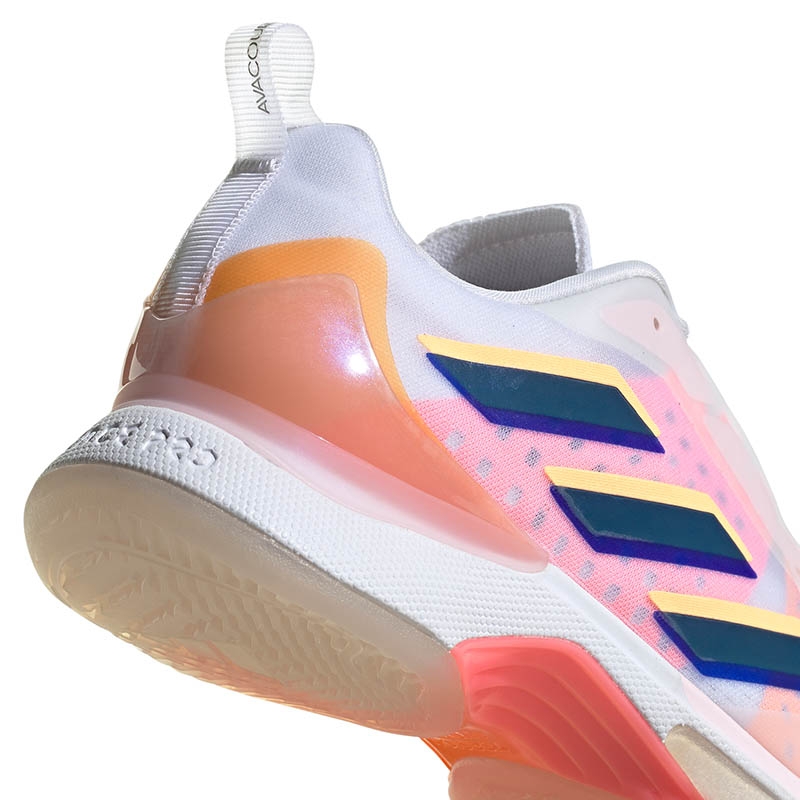 Adidas Avacourt Women's Tennis Shoe White/orange/blue