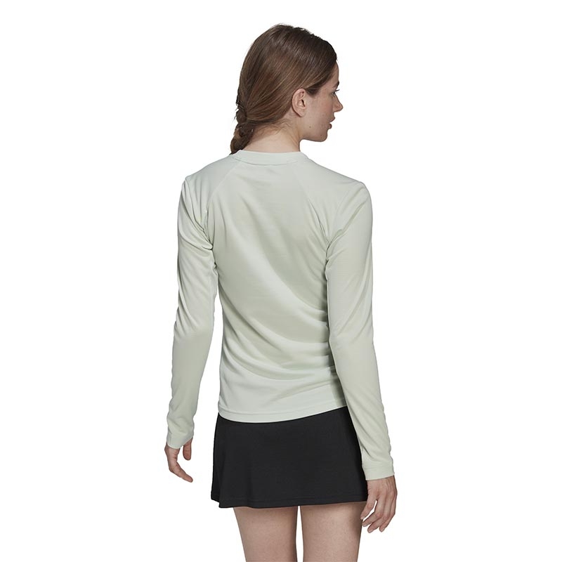 Adidas Freelift Long Sleeve Womens Tennis Top Green