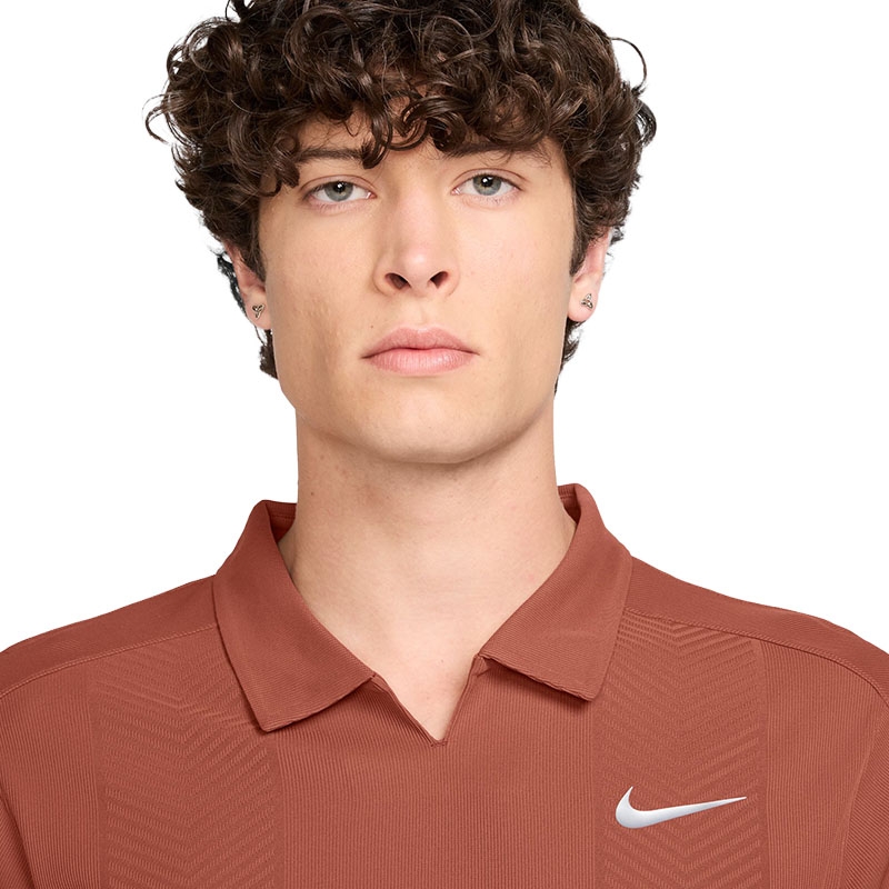 Nike Advantage NY Slam Men's Tennis Polo Ruggedorange